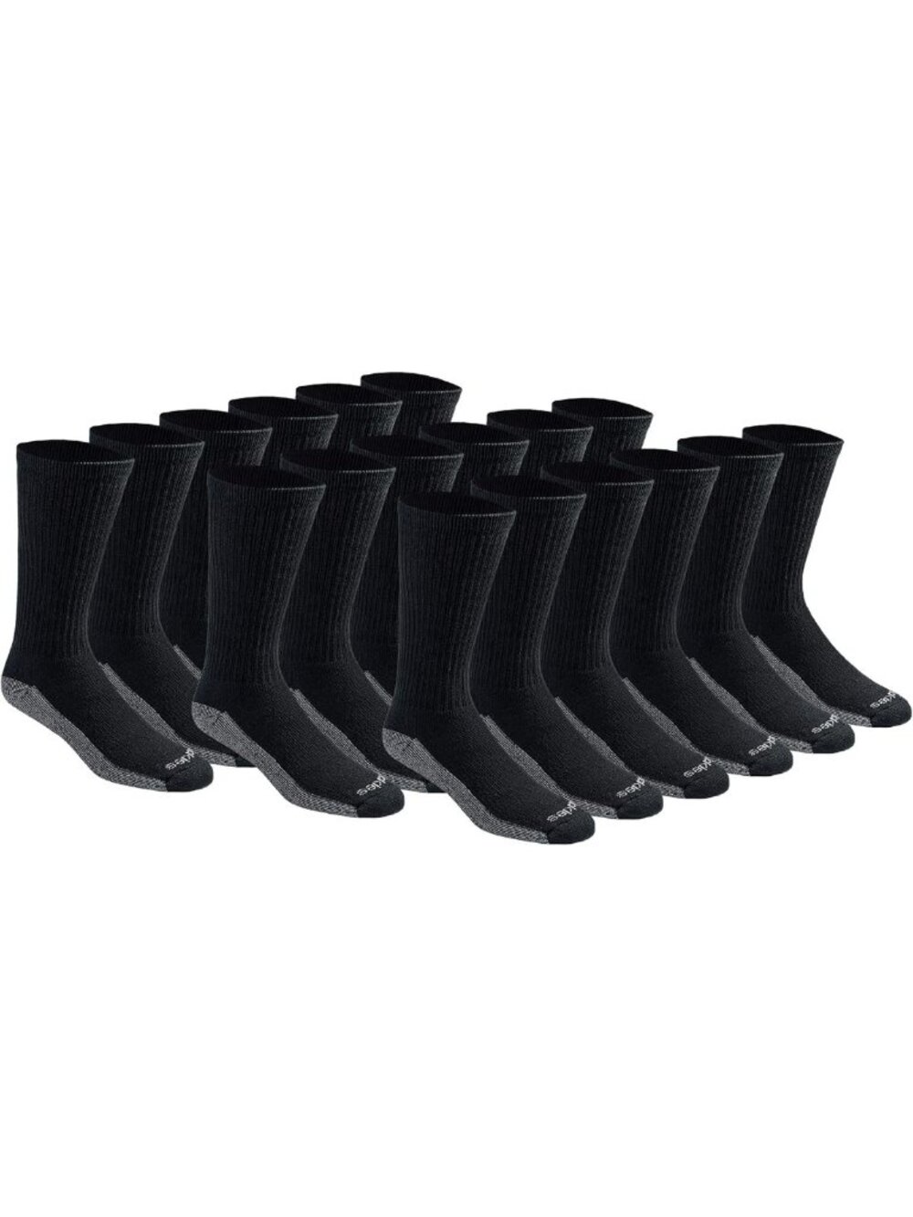 Moisture Control Crew Socks for Men, Dri-Tech Comfort, M-XXL, 6-18 Pairs